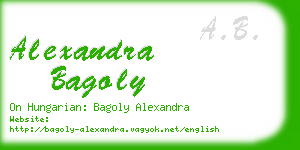 alexandra bagoly business card